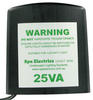 25 Watt Spa Electrics Pool Light Transformer 12v Single Output 25VA